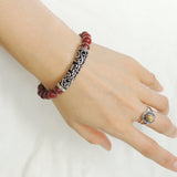 Men Women Red Jasper Stone Bracelet 925 Stamp Sterling Silver Celtic Charm DiyNotion Handmade BR979