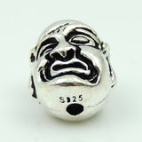 925 Stamp Sterling Silver Buddha Head Bead Double-sided Buddhism WSP209 Wholesale: See Discount Coupons in Item Details