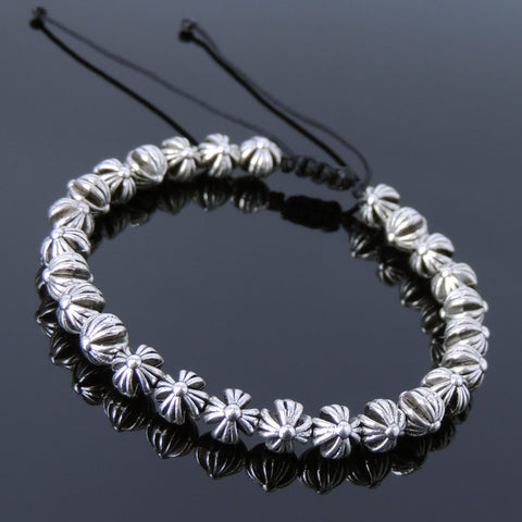 Men's Women Adjustable Braided Bracelet Tibetan Silver Cross Beads DiyNotion T251