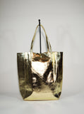Tote Bag Leather Patent Golden Leather Shopper Leather Hobo Bag Leather Travel Bag Everyday Tote Italian Leather Bag Borsa Di Pelle