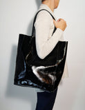 Leather Bag Leather Tote Bag Patent Black Italian Leather Tote Bag Leather Shopper Leather Hobo Bag Leather Travel Bag Everyday Tote Italian