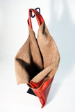Hobo Bag Leather Womens Bag Large Hobo Bag Leather Shopper Red Shopping Bag Tote Bag Travel Bag Italian Leather Bag Made in Italy Bag
