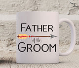 Mother of the Groom Mug, Father of the Groom Gift, Mug Set of Two, Wedding Mug, Coffee Mug, Wedding Party Gift, Coffee Cup, Two Mugs