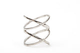 Silver Crisscross Ring, Silver Infinity Ring, Double Crisscross Ring, Minimalist Jewelry