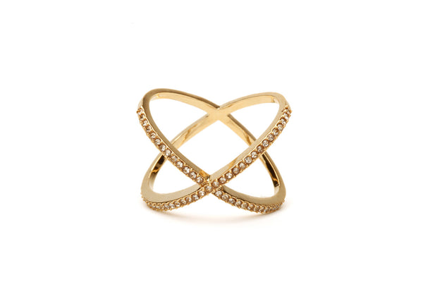 Gold Infinity Ring, Criss Cross Ring, Double X Ring, Stack Ring, Criss Cross Stack Ring, Minimalist Jewelry