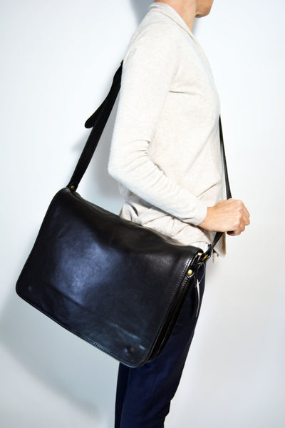 Leather Bag Messenger Leather Bag Black Leather Briefcase 15 inch Laptop Bag Leather Shoulder Bag Cross Body Business Italian Leather Bag