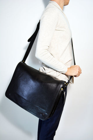 Leather Bag Messenger Leather Bag Black Leather Briefcase 15 inch Laptop Bag Leather Shoulder Bag Cross Body Business Italian Leather Bag
