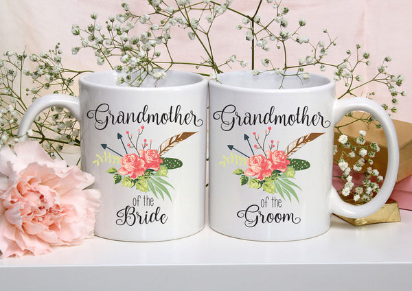 Grandmother of the Bride Mug, Grandmother of the Groom Gift, Mug Set, Wedding Mug, Coffee Mug, Gift For Grandmother of The Bride,
