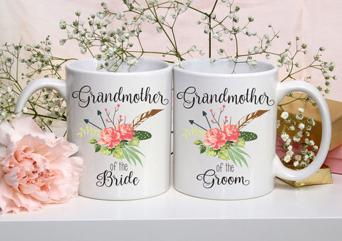 Grandmother of the Bride Mug, Grandmother of the Groom Gift, Mug Set, Wedding Mug, Coffee Mug, Gift For Grandmother of The Bride,