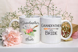 Grandmother of the Bride Mug, Grandfather of the Bride Gift Mug Set of Two, Wedding Mug, Coffee Mug, Wedding Party Gift, Coffee Cup Two Mugs
