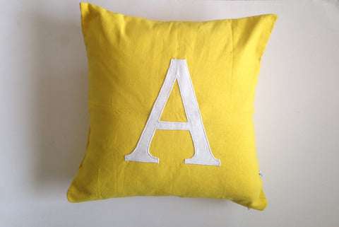 Yellow Home Decor, Yellow Monogram Personalized Gift Idea, Co-worker gift ideas, Birthday Gifts, Yellow Bedroom Decor