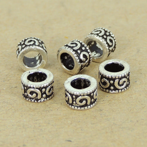 6 PCS 925 Sterling Silver Spacers Vintage Celtic Jewelry Making Wholesale Retail WSP439X6