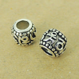 2 PCS 925 Sterling Silver OM Spacers Vintage Buddhism Mala Protection Jewelry Making Wholesale Retail WSP442X2