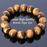 Handmade  Brown Tiger Eye Bracelet Healing Gemstone Men's Jewelry DiyNotion BR052