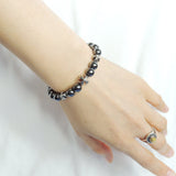 Men's Women Hematite Adjustable Braided Bracelet 925 Sterling Silver Cross Beads DiyNotion BR846