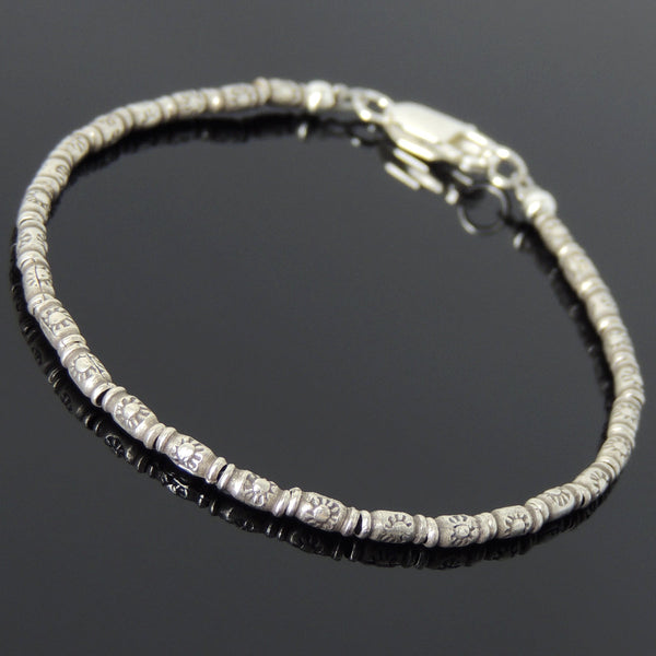 Men's Women 925 Sterling Silver Bracelet Handmade Beads from Thailand DiyNotion Handmade BR863
