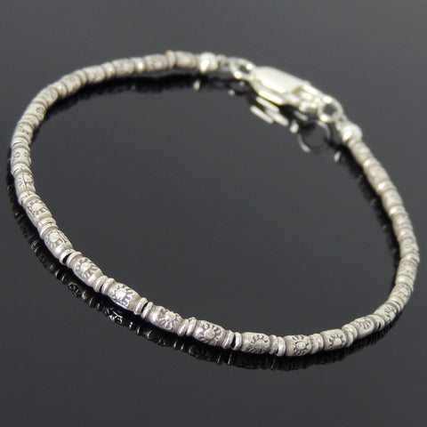 Men's Women 925 Sterling Silver Bracelet Handmade Beads from Thailand DiyNotion Handmade BR863