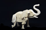 3D Wooden Jigsaw Puzzle Elephant Pattern Children Educational Wood Craft Puzzles Eco-Friendly Toy Kit for Child Easter Gift for Kids