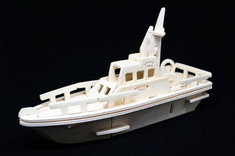 3D Wooden Jigsaw Puzzle Lifeboat Pattern Children Educational Wood Craft Puzzle Eco-Friendly Toy Kit for Child Birthday Gift for Kids