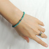Men's Women Enhanced Turquoise Adjustable Braided Bracelet 925 Sterling Silver Cross Spacers DiyNotion BR877