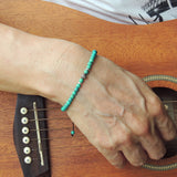 Men's Women Enhanced Turquoise Adjustable Braided Bracelet 925 Sterling Silver Cross Spacers DiyNotion BR877