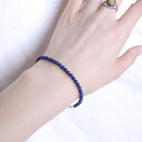Men's Women Lapis Lazuli 925 Sterling Silver Necklace Bracelet Set DiyNotion Handmade NK138_BR508