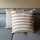 Personalized Vintage Decorative Pillows, Neutral Pillows, Stripes euro pillows, Beige Cream Pillows, Vintage Shams, 16, 18, 20, 22, 24, 26