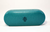 Leather Glasses Case Hard Eyeglasses Case Teal Sunglass Case Italian Leather Glasses Case Gift For Him Gift For Her Made in Italy