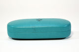 Leather Glasses Case Hard Eyeglasses Case Teal Sunglass Case Italian Leather Glasses Case Gift For Him Gift For Her Made in Italy