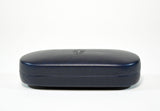 Leather Glasses Case Hard Eyeglasses Case Dark Blue Sunglass Case Italian Leather Glasses Case Gift For Him Gift For Her Mens Gift Idea