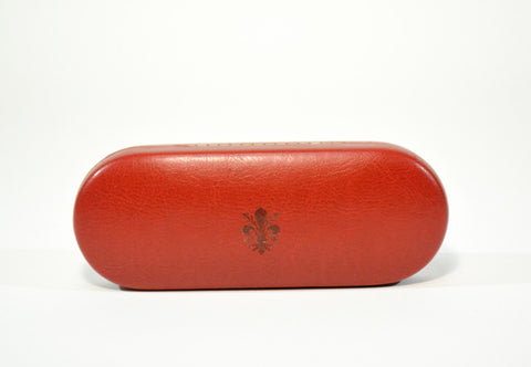 Leather Glasses Slim Case Dark Red Hard Eyeglasses Case Sunglass Case Italian Leather Glasses Case Gift For Him and Her Made in Italy