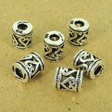 6 PCS 925 Stamp Sterling Silver Love Heart Sign Barrel Beads Vintage WSP447X6 Wholesale: See Discount Coupons in Item Details