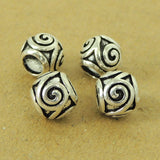 4 PCS 925 Sterling Silver Barrel Beads Vintage Celtic WSP454X4 Wholesale: See Discount Coupons in Item Details