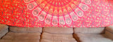 Red Mandala flat sheet/tapestry/Boho beach Roundie/Mandala Roundie/Beach Roundie Towel/Mandala Couch Throw/Beach Throw/Boho Roundie