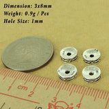 4 PCS 925 Stamp Sterling Silver Spacers Vintage Celtic Jewelry Making Wholesale Retail WSP461X4