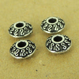 4 PCS 925 Sterling Silver Spacers Vintage Celtic Jewelry Making Wholesale Retail WSP462X4