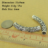 925 Sterling Silver Lotus Charm Vintage Celtic WSP464 Wholesale: See Discount Coupons in Item Details