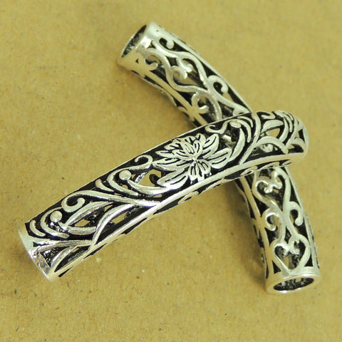 925 Sterling Silver Lotus Charm Vintage Celtic WSP464 Wholesale: See Discount Coupons in Item Details
