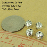 4 PCS 925 Stamp Sterling Silver Beads OM Buddhism Vintage Jewelry Making Wholesale Retail WSP468X4