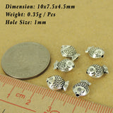 6 PCS 925 Sterling Silver Lucky Fish Beads Vintage Jewelry Making WSP471X6 Wholesale: See Discount Coupons in Item Details
