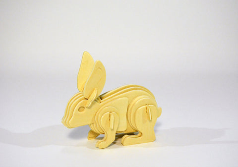 3D Wooden Jigsaw Puzzle  Rabbit Pattern Educational Wood Craft Puzzle Eco-Friendly Toy Kit for Child Easter Gift for Kids Puzzle Di Legno