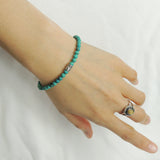 Men's Women Enhanced Turquoise Adjustable Braided Bracelet 925 Sterling Silver Bead DiyNotion BR890