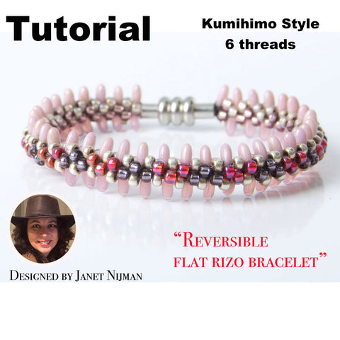 Kumihimo pattern tutorial Reversible Kumihimo style Drop Down 6 thread bracelet pattern