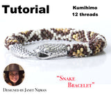 Kumihimo pattern tutorial 12 strands Snake Bracelet PDF