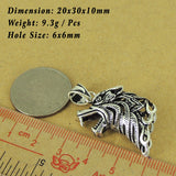 1 PCS 925 Stamp Sterling Silver Wolf Head Pendant DIY Jewelry Making WSP506 Wholesale: See Discount Coupons in Item Details