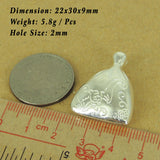 925 Stamp Sterling Silver 'Fu' Bat Bag Pendant Full of Luck Jewelry Making WSP507 Wholesale: See Discount Coupons in Item Details