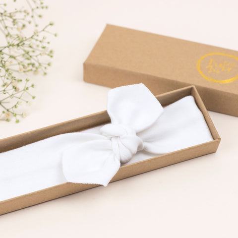 White Organic Baby Headband/Baby Headband/Baby Gift/Newborn Headband/Toddler Headband/Infant Headband/Baby Headwrap/Baby Bows