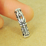 2 PCS 925 Sterling Silver Lotus Charm Protection Vintage WSP478X2 Wholesale: See Discount Coupons in Item Details