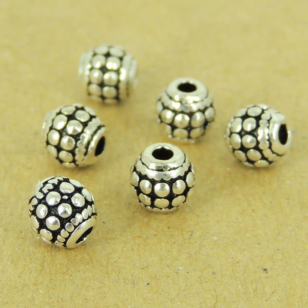 6 PCS 925 Sterling Silver Barrel Beads Vintage Celtic WSP480X6 Wholesale: See Discount Coupons in Item Details