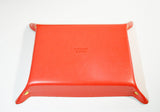 Valet Tray Leather Red Leather Tray Leather Catch All Dresser Tray Desk Organiser Desk Tidy Change Tray Gift for Him Svuota Tasche in Pelle